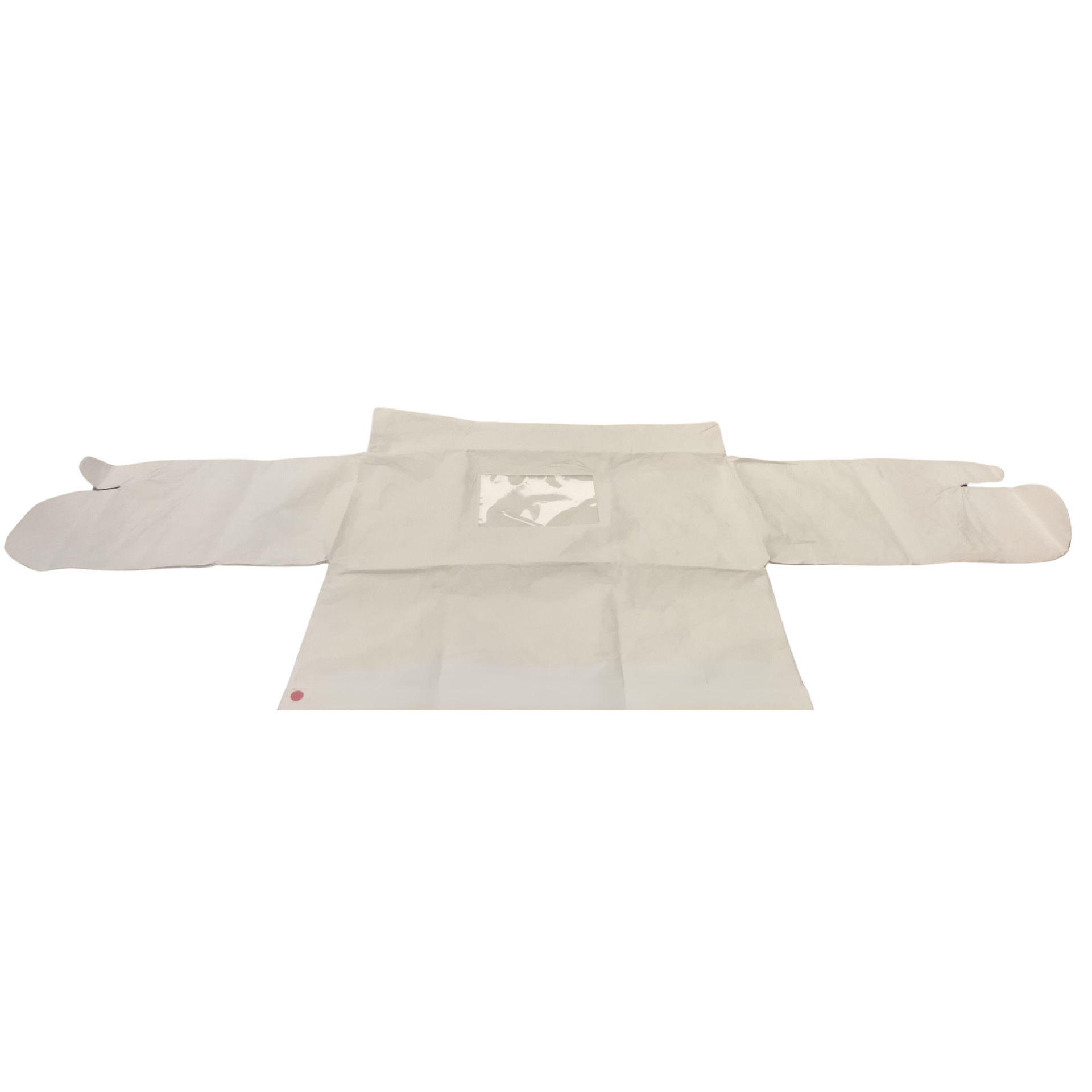 Heat-seal Tyvek bag with mittens, see through panel and steam indicator